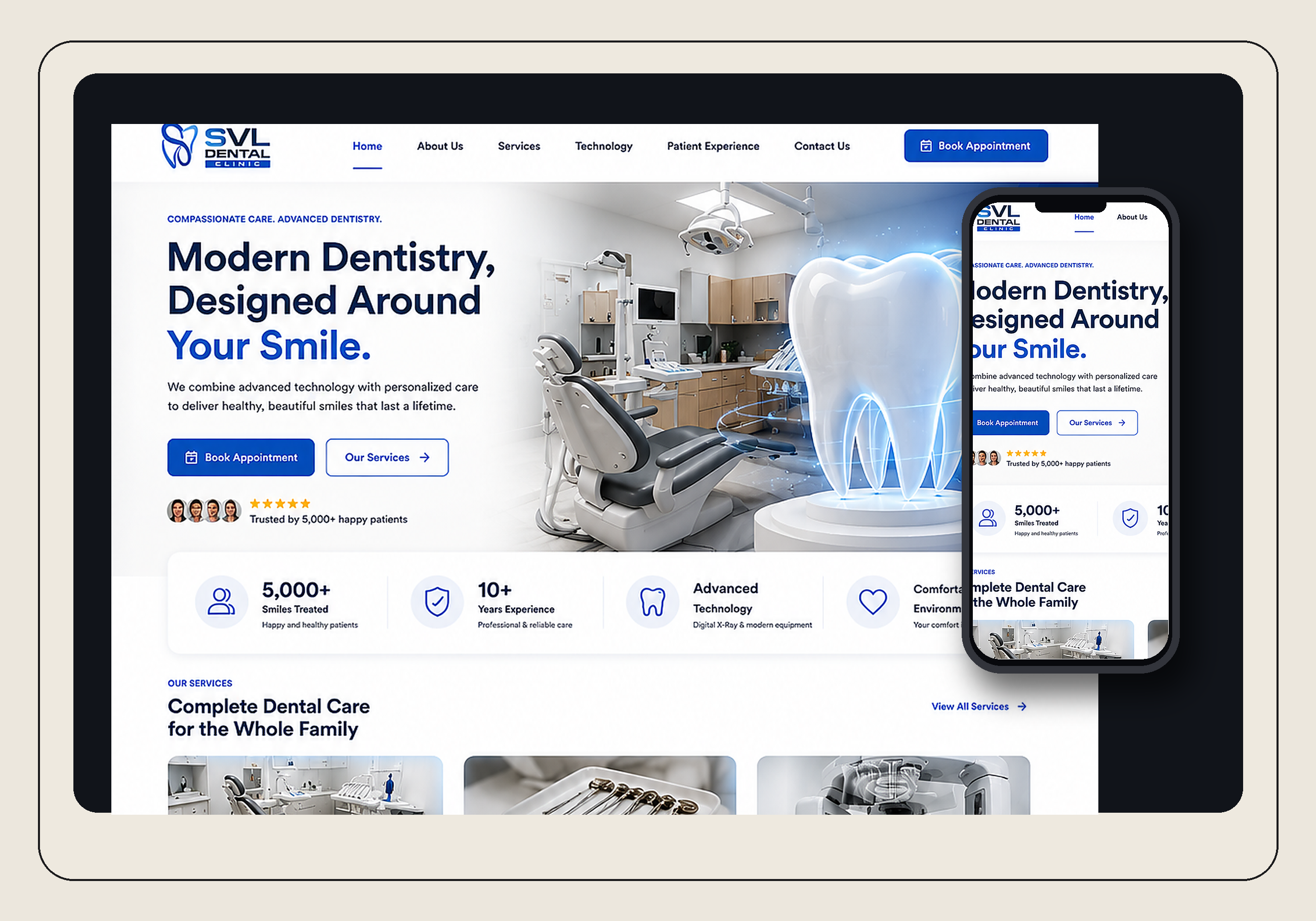 SVL Dental Clinic original website concept